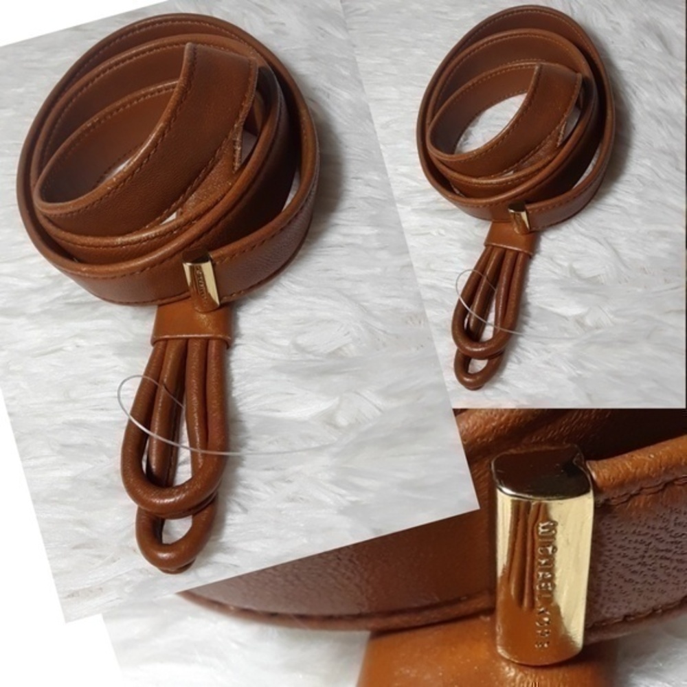 Michael Kors Rustic Leather Loop Belt - Picture 1 of 6
